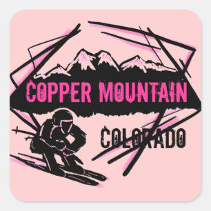 Pegatinas rosados de Copper Mountain Colorado