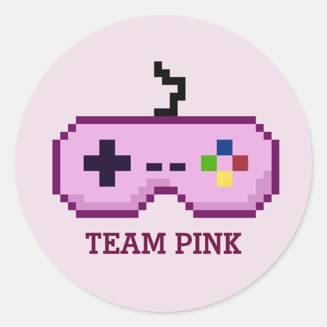 Pegatinas rosados de equipo de revelación de géner (Anverso)