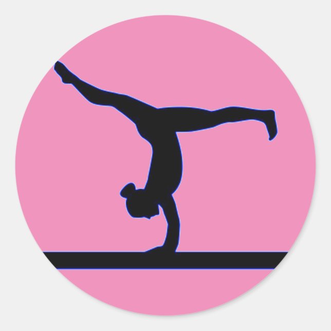 Pegatinas rosados de la gimnasia (Anverso)