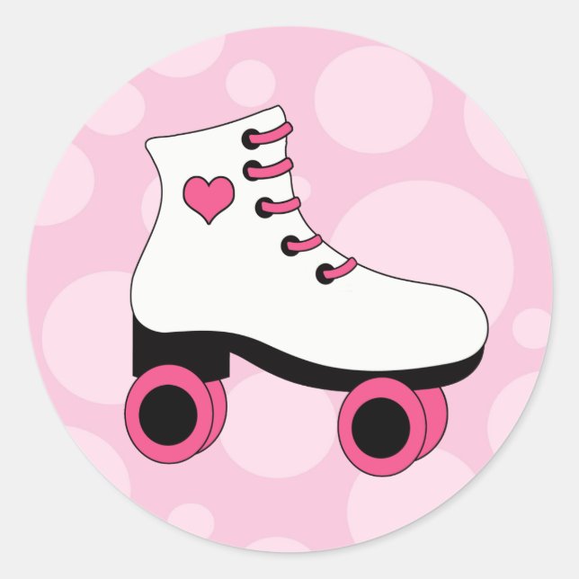 Pegatinas rosados de la goma de patinar sobre rued (Anverso)