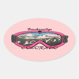 Pegatinas rosados de las gafas de Breckenridge