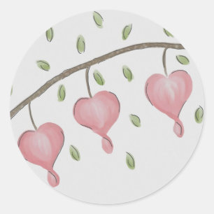 Pegatinas rosados de los corazones sangrantes