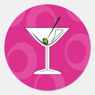 Pegatinas rosados de Martini