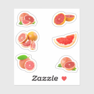Pegatinas rosados de pomelo