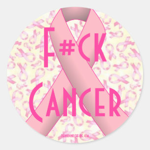 Pegatinas rosados del cáncer de pecho "F*CK"