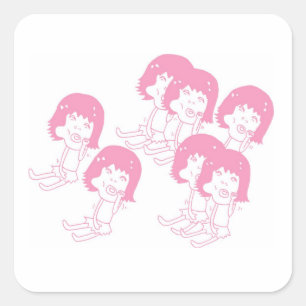 Pegatinas rosados frescos