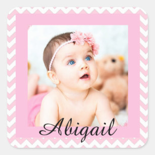 Pegatinas rosados personalizados de la foto del