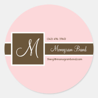 Pegatinas rosados y marrones de banda monográfica