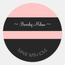 Pegatinas rosados y negros modernos personalizados