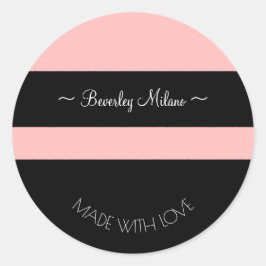 Pegatinas rosados y negros modernos personalizados