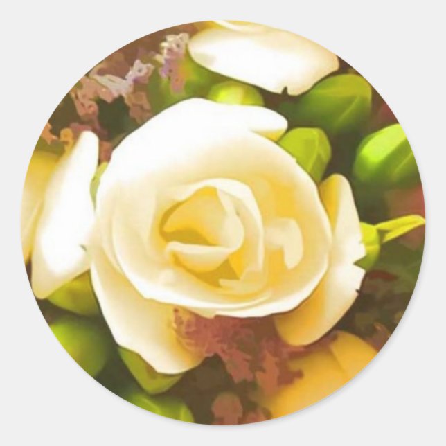 pegatinas rosas de sello para sobres boda (Anverso)