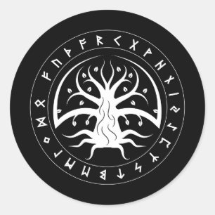 Pegatinas Rune Yggdrasil (Ronda)