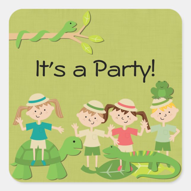 Pegatinas Safari personalizados (Anverso)