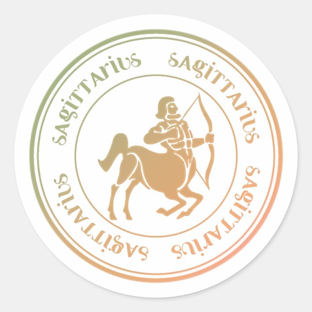 Pegatinas Sagittarius Astrology Zodiac d1 (Anverso)