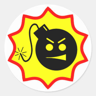 Pegatinas serios de bombas