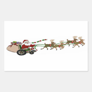 Pegatinas - silla de ruedas Santa