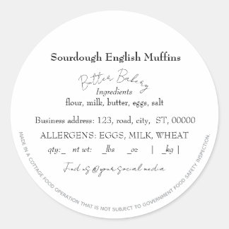 Pegatinas simples de la Ley de Alimentos de Cabaña