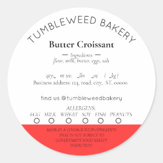 Pegatinas simples de la Ley de Alimentos de Cabaña