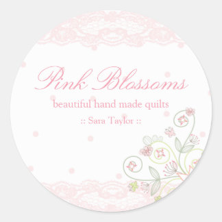 Pegatinas singulares de flores rosadas dulces
