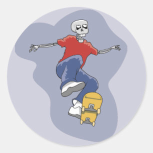 Pegatinas Skeleton Skateboarding
