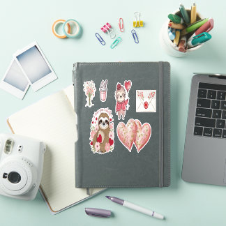 Pegatinas Sloth Valentine Set