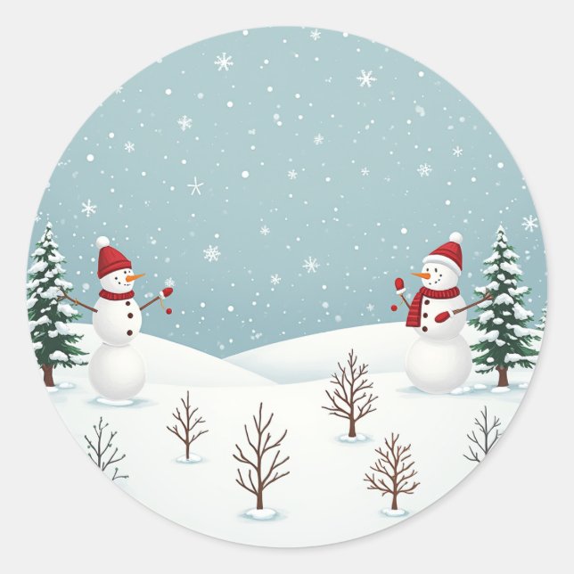 Pegatinas Snowman que van bien con Christm (Anverso)