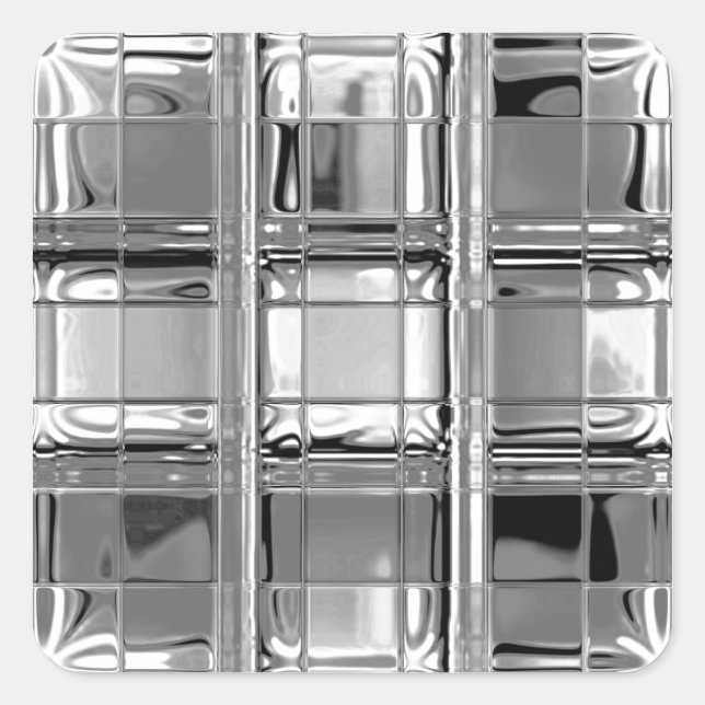 Pegatinas sombras de mosaico de vidrio gris (Anverso)