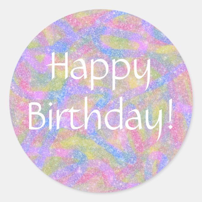 Pegatinas - Sparkly Pastel Arcoiris (Anverso)