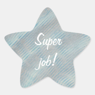 Pegatinas Super Job Blue y Silver White Star