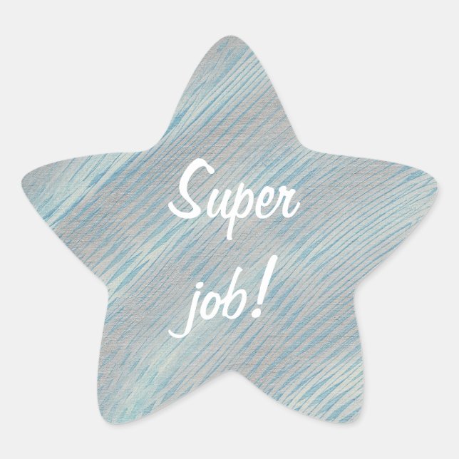 Pegatinas Super Job Blue y Silver White Star (Anverso)