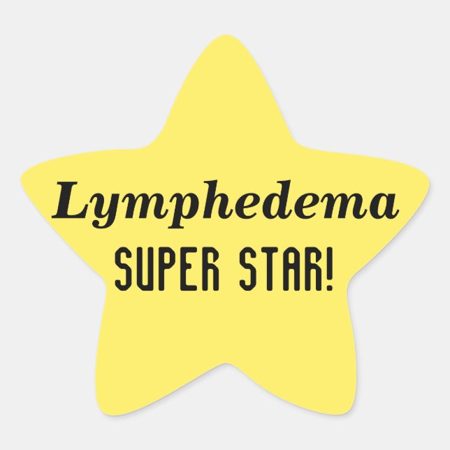 Pegatinas Super Star de Lymphedema (Anverso)