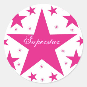 Pegatinas superestrellas, rosa