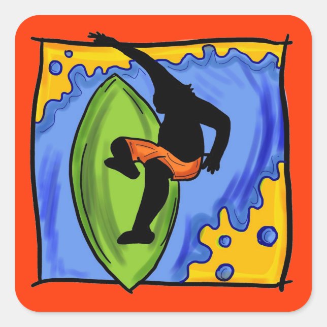 Pegatinas surfistas (Anverso)
