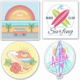 Pegatinas surfistas