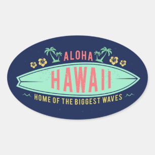 Pegatinas Surfistas de Aloha Hawái