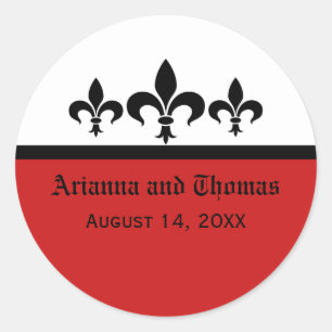 Pegatinas Swanky Fleur De Lis, Rojo