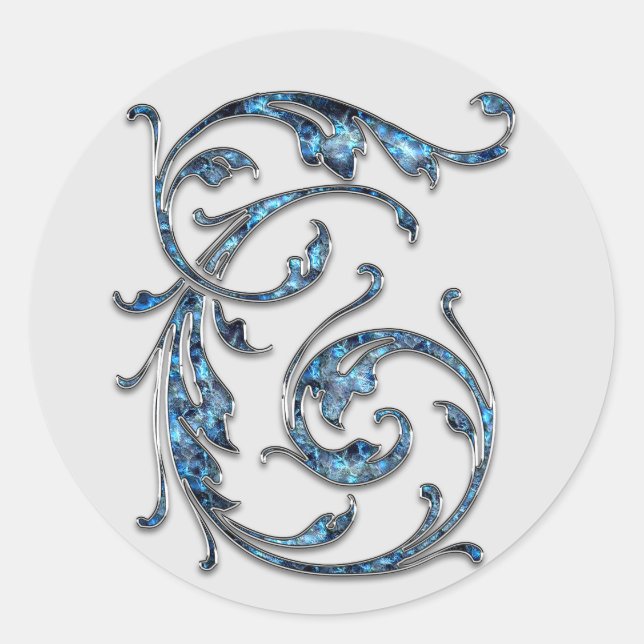 pegatinas T iniciales de monograma (Anverso)