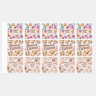 Pegatinas temáticas de negocios de panadería