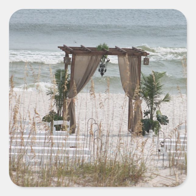 Pegatinas temáticos de Seaside Boda Beach (Anverso)