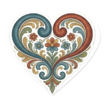 Pegatinas tradicionales noruegas de Rosemaling