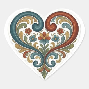 Pegatinas tradicionales noruegas de Rosemaling