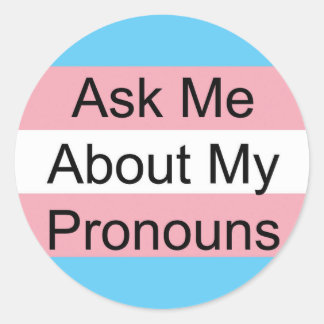 Pegatinas Trans Pronoun: Pregúntenme