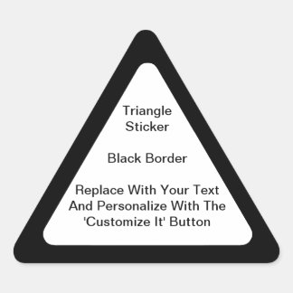 Pegatinas Triangulares Con Un Borde Negro En Hojas