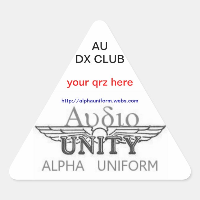 PEGATINAS triangulares de la UA (Anverso)