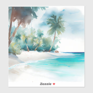 Pegatinas Tropical Beach Palm Tree