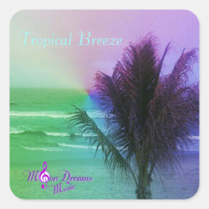 Pegatinas tropicales del cuadrado de la brisa