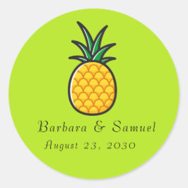 Pegatinas tropicales personalizados de piña