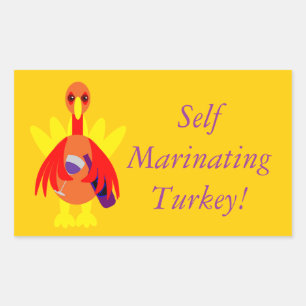 Pegatinas turcos de Acción de Gracias por beber vi
