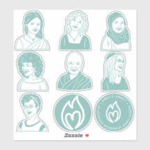 pegatinas turquesa de 8"