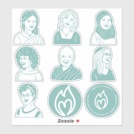 pegatinas turquesa de 8"